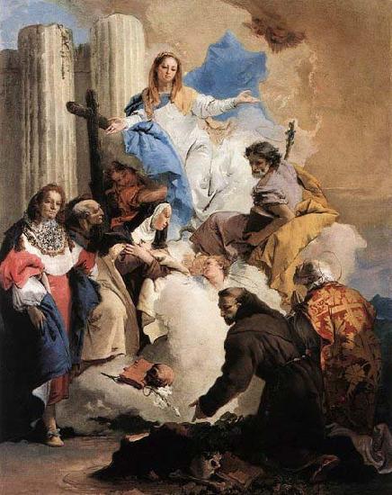 Giovanni Battista Tiepolo The Virgin with Six Saints